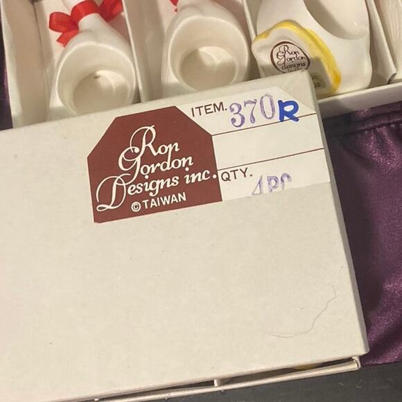 Duck Goose Napkin Rings Holders Yellow Red Ribbon Taiwan Ron Gordon Designs 1983 - Picture 6 of 6